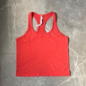 Orange lululemon swiftly tech tank top